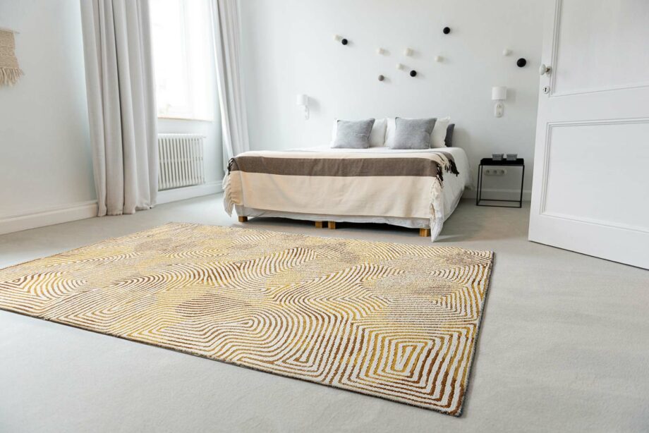 Louis De Poortere rug Meditation Coral 9799 Coral Yellow Hippy Ambiance