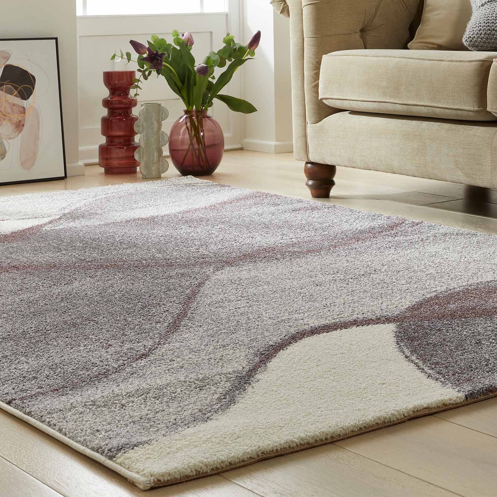 Concept Looms rug Somerset SOM103 WHITE PLUM interior 1