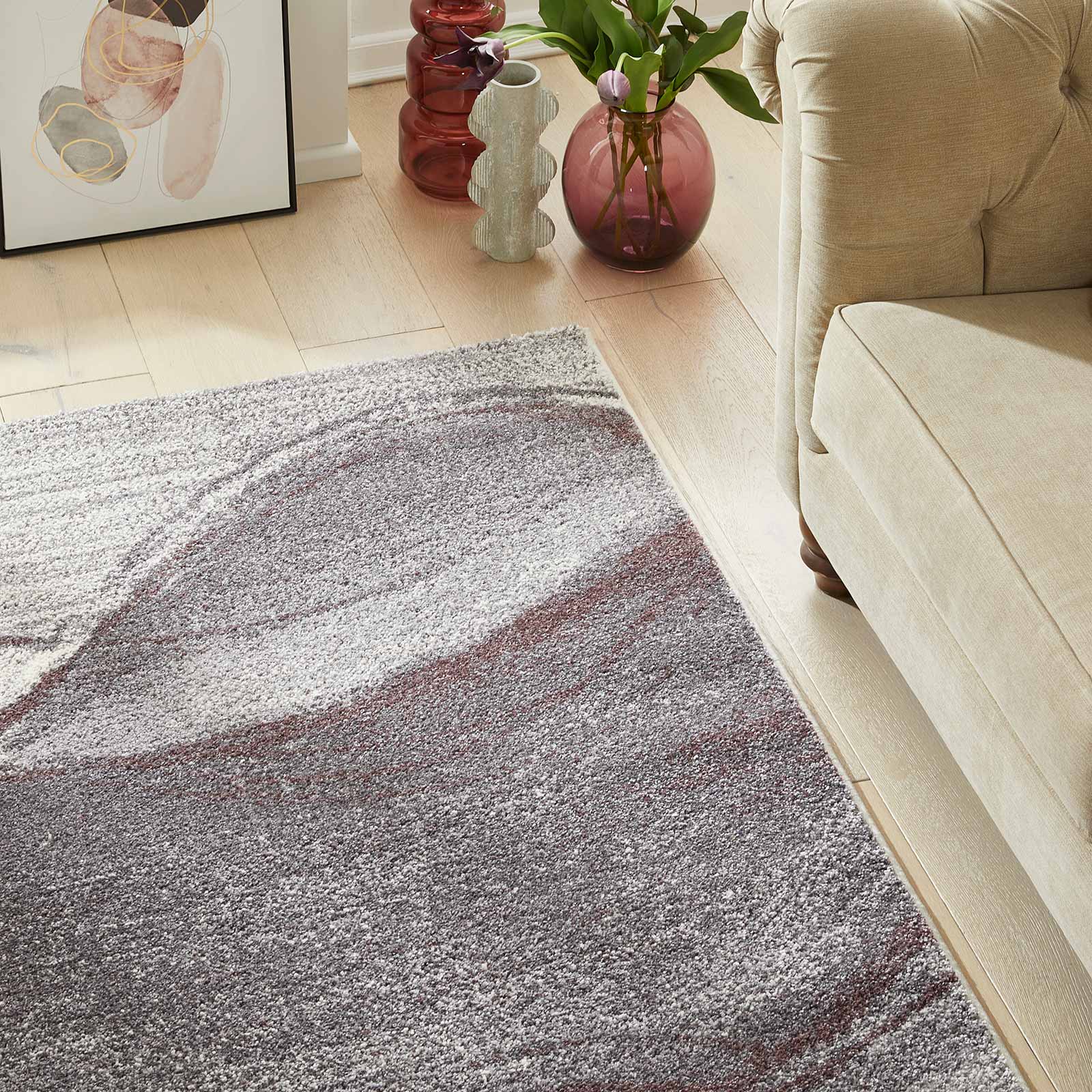 Concept Looms rug Somerset SOM103 WHITE PLUM zoom