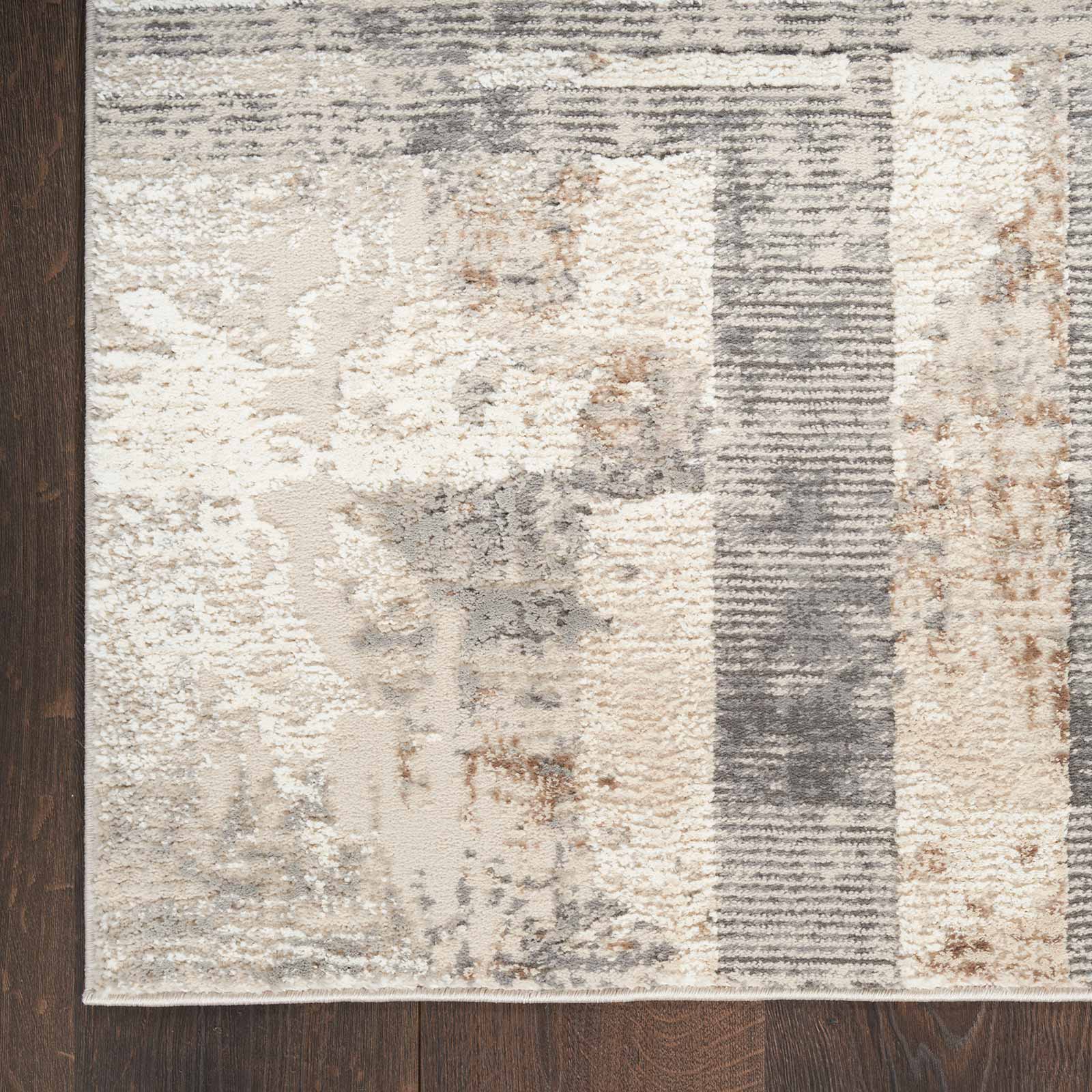Nourison rug Sustainable Trends SUT02 IVMTC IVORY MULTICOLOR 5x7 099446954190 corner