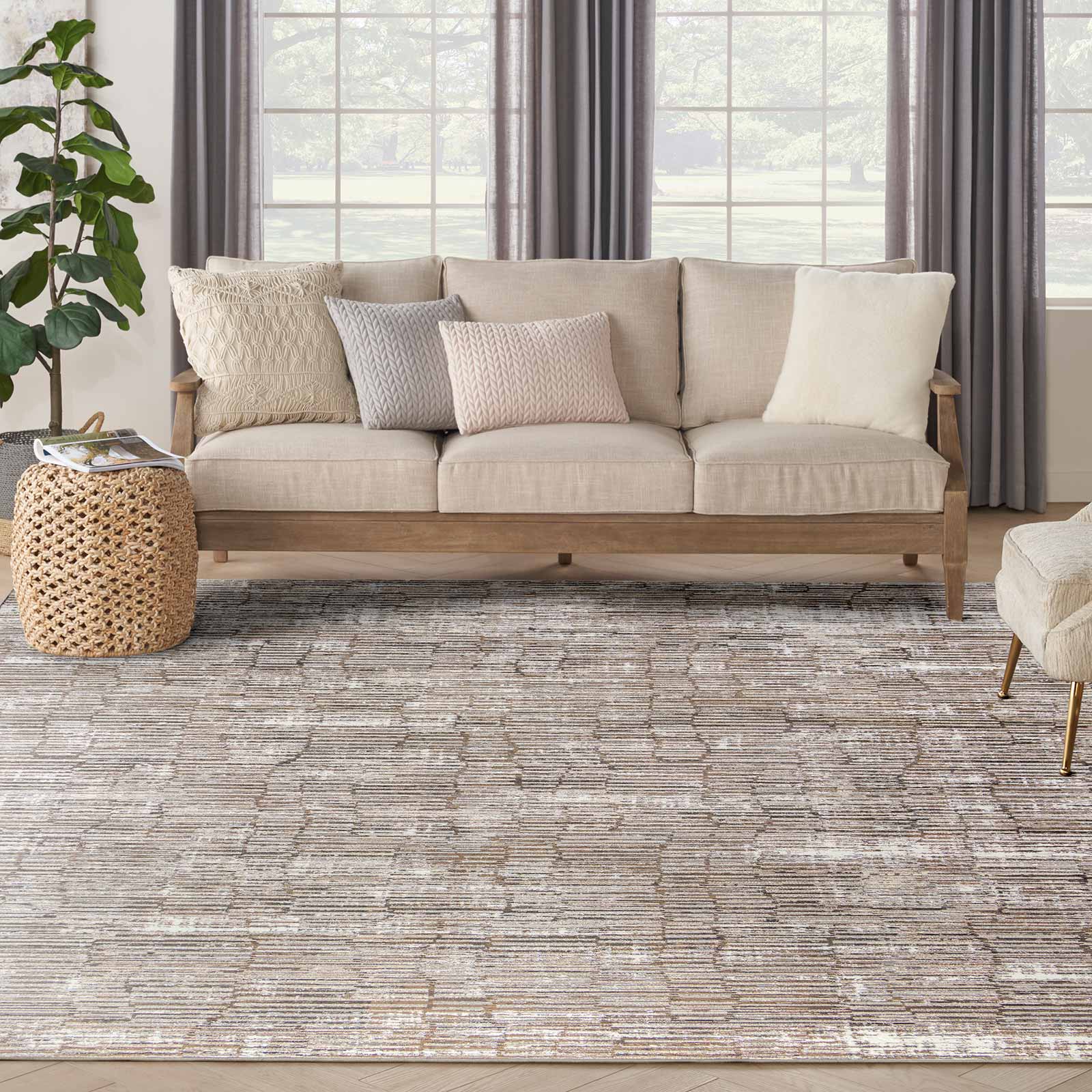 Nourison rug Sustainable Trends SUT06 IVMOC IVORY MOCHA 9x12 099446954442 interior 3